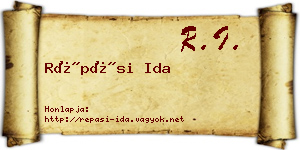 Répási Ida névjegykártya