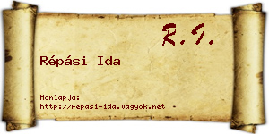 Répási Ida névjegykártya